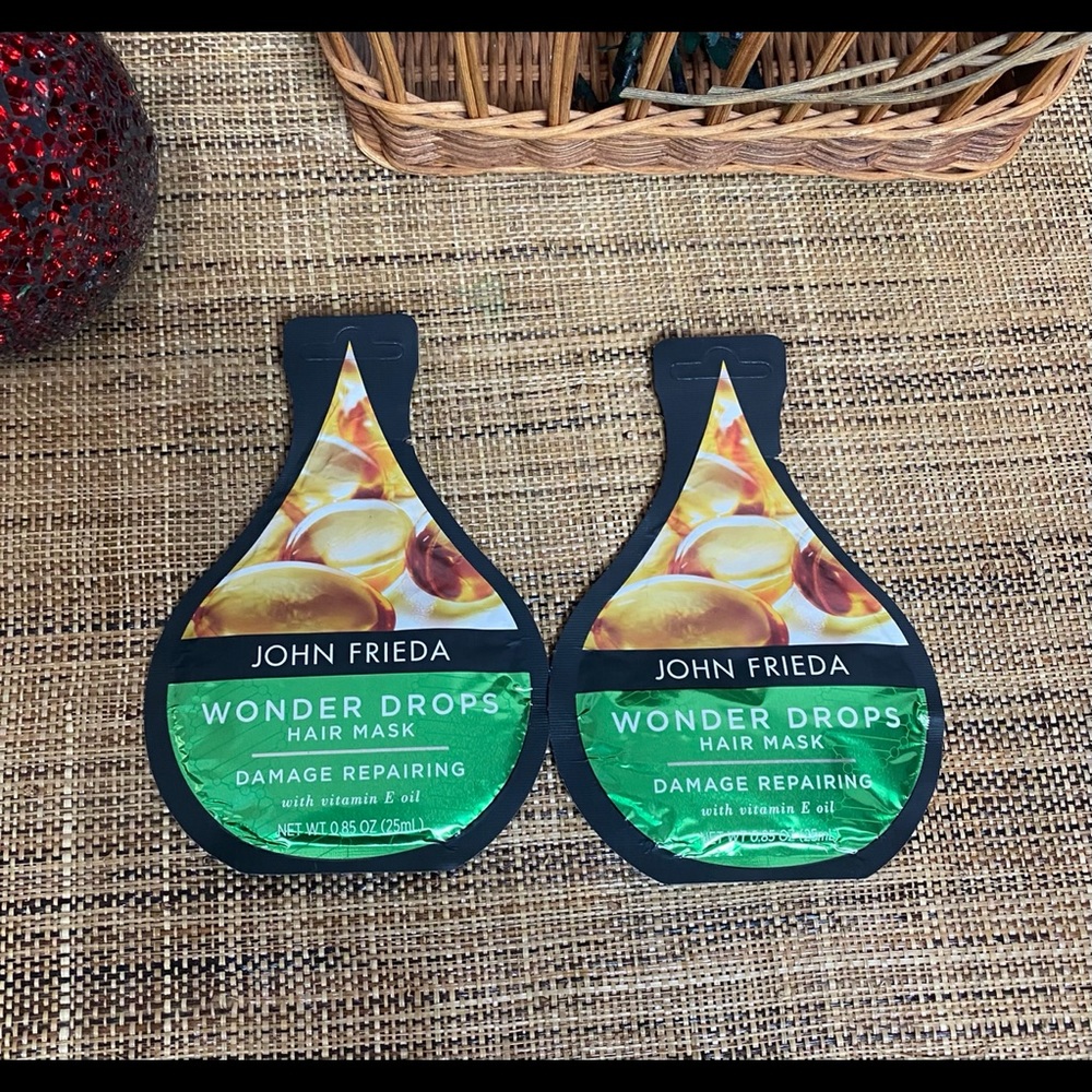 John Frieda Damage Repairing Hair Mask Wonder Drops X2 Vitamin E Oil NWT